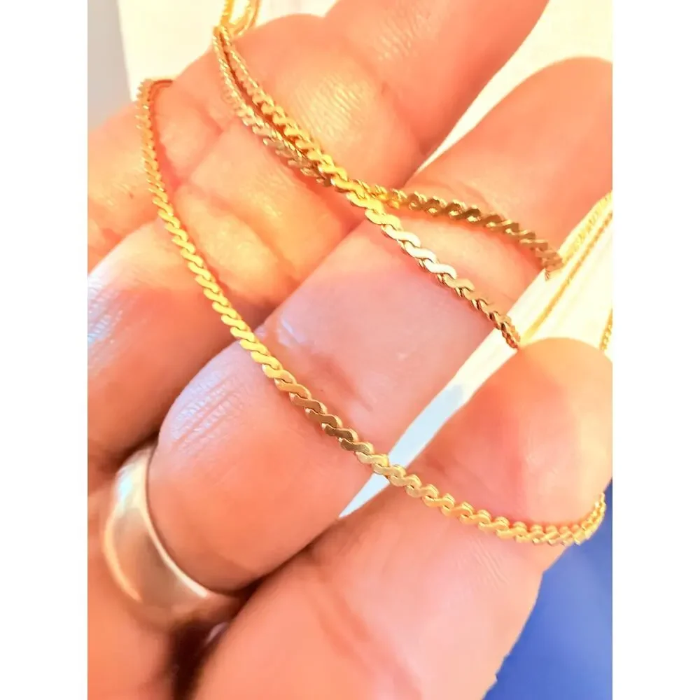 Vintage Gold Tone Multi Strand Chain Necklace 26-28”